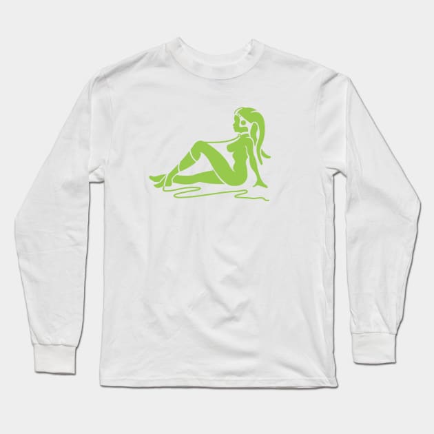 TwiLek Mudflap Girl Long Sleeve T-Shirt by LeftCoast Graphics